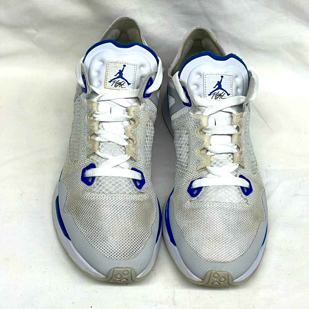 Jordan Flight 89 Racer White & Military Blue Low Top Sneakers Men Sz 8.5